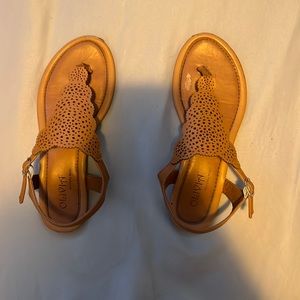 Tan Sandals Worn out and little bit around toe area